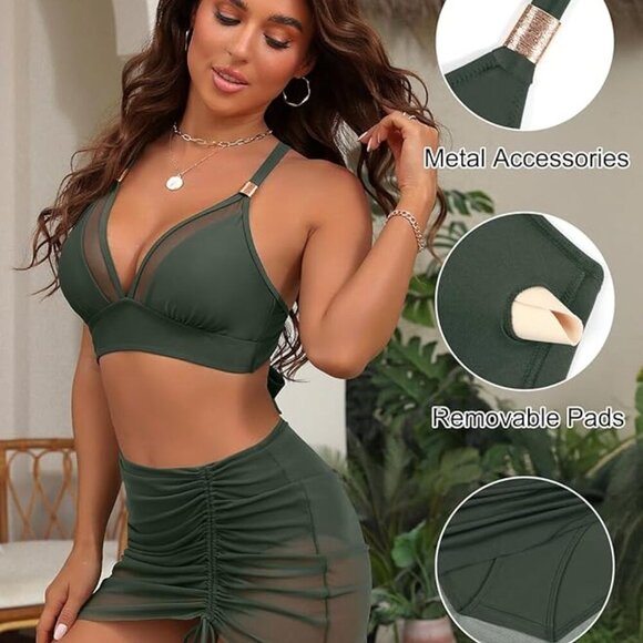 Bikini Sets Tummy Control Swimsuits - Picture 4 of 6